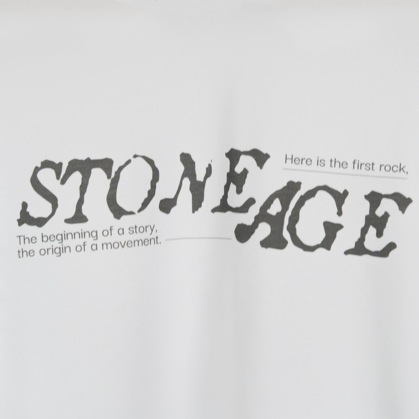T-SHIRT STONE AGE BLANC
