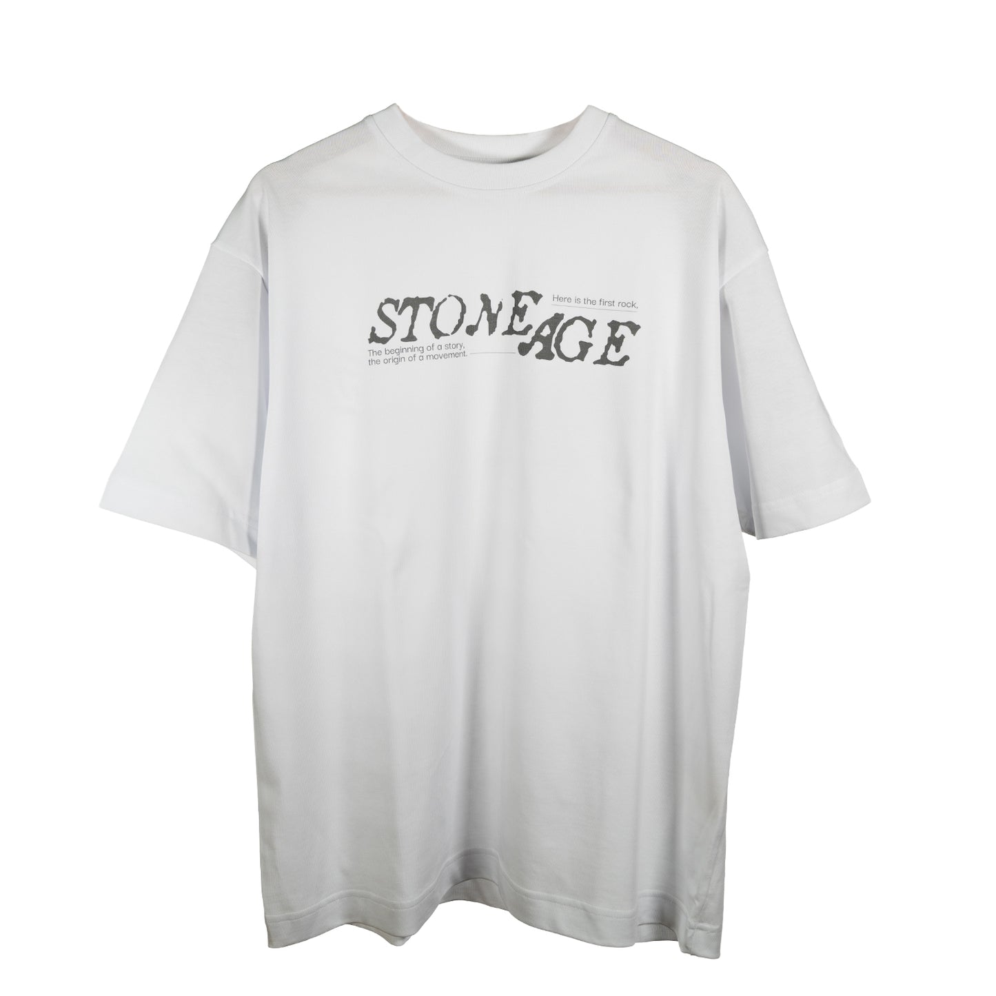 T-SHIRT STONE AGE BLANC
